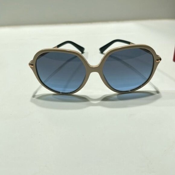 Valentino 57mm Gradient Sunglasses ivory blue